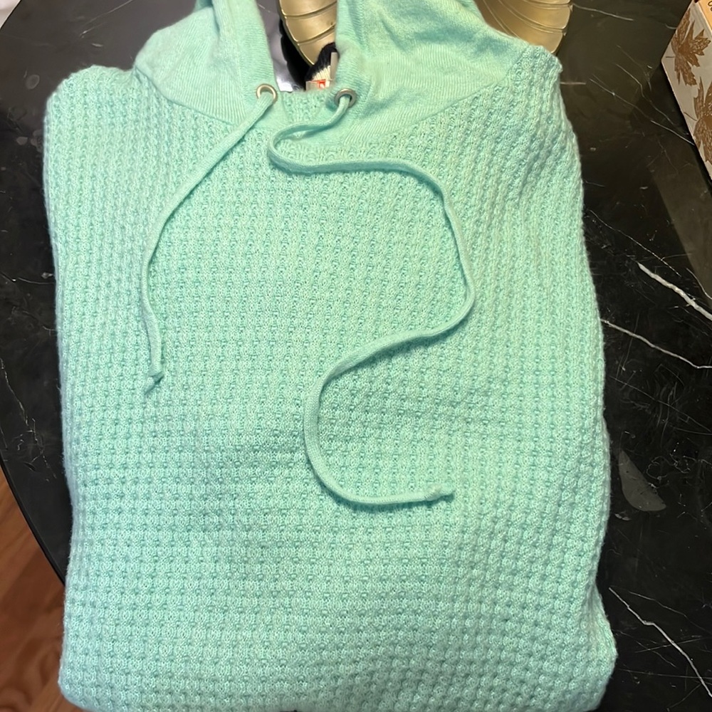 T Talbots hooded sweater small